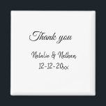 Simple minimal thank you couple name text date cus magnet<br><div class="desc">Design</div>