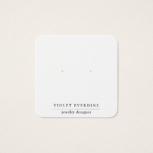 Simple Minimal Typography Earring Display Card