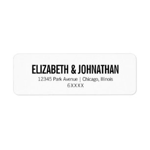 Simple & Minimal Typography Wedding Address Label
