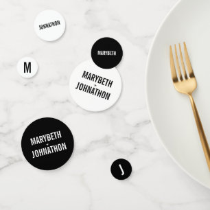 Simple & Minimal Typography Wedding Confetti