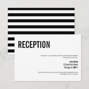 Simple & Minimal Typography Wedding Reception Card