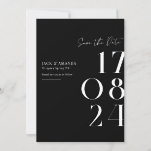 Simple minimal typography Wedding save the date