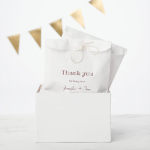 simple minimal wedding thank you  favour bag
