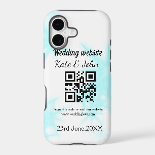 Simple minimal wedding website Q R code add name y