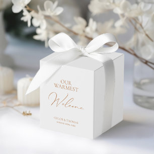 Simple Minimal Wedding Welcome Favor Box