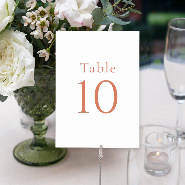 Simple Minimal White Citrus Grove Table Numbers (Creator Uploaded)