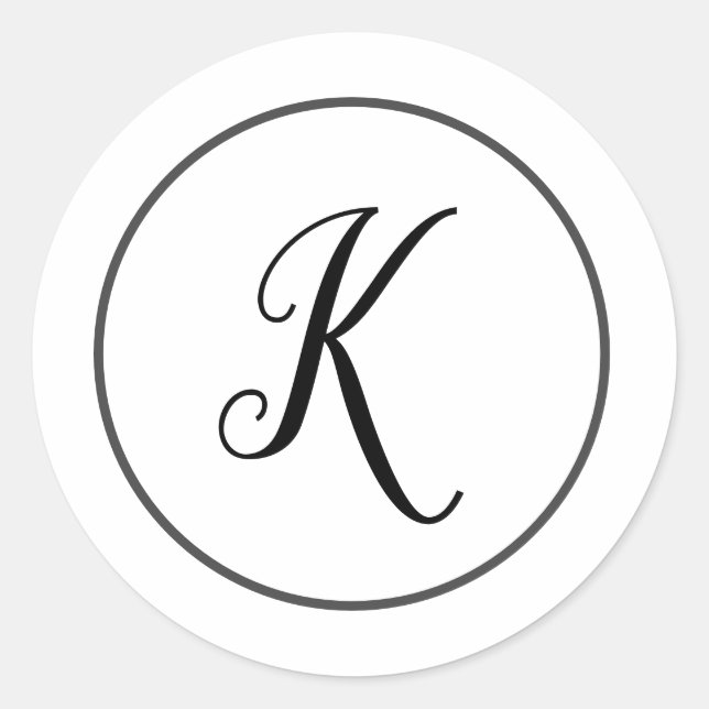 simple minimal white monogram envelope seals (Front)