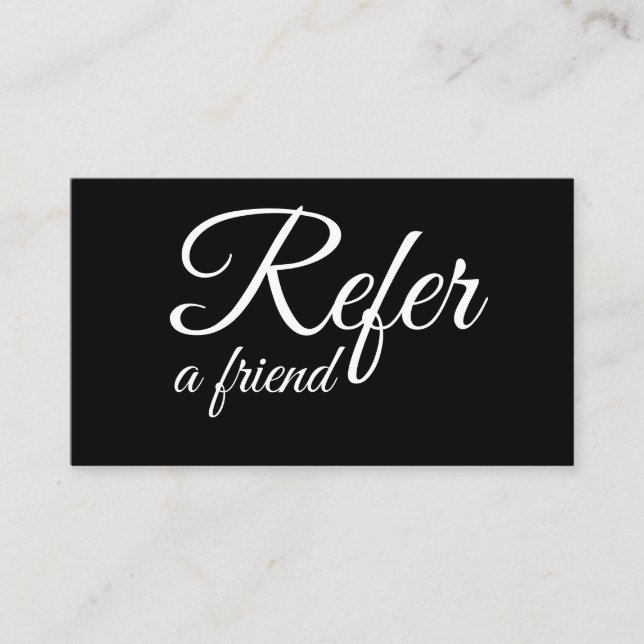 SIMPLE MINIMAL WHITE REFERRAL CARD (Front)