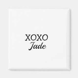 Simple minimal xoxo love add your text name throw magnet