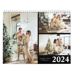 Simple Minimalist 2022 Family Photo Personalized Calendar