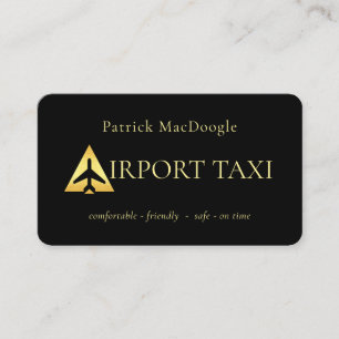 Simple Minimalist Airport Taxi Business Card