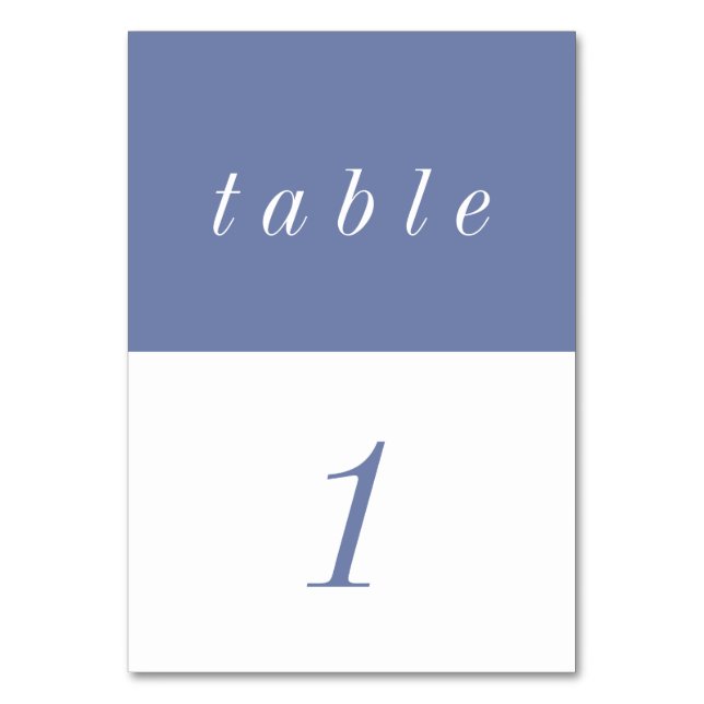 Simple Minimalist AIry Pastel Wedding Table Number (Front)