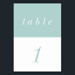 Simple Minimalist AIry Pastel Wedding Table Number<br><div class="desc">This is part of the Minimalist Airy Pastel Wedding Collection. A simple yet elegant table number in pastel and white hues.</div>