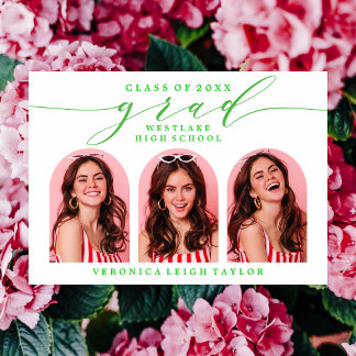 SIMPLE MINIMALIST ARCH CALLIGRAPHY GRAD INVITATION