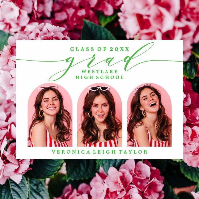 SIMPLE MINIMALIST ARCH CALLIGRAPHY GRAD INVITATION (Creator Uploaded)