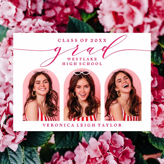 SIMPLE MINIMALIST ARCH CALLIGRAPHY GRAD INVITATION (Creator Uploaded)