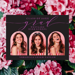 SIMPLE MINIMALIST ARCH CALLIGRAPHY GRAD INVITATION