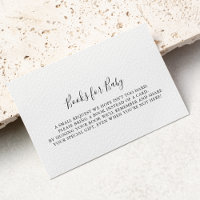 Simple Minimalist Baby Shower Book Request