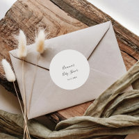 Simple Minimalist Baby Shower Favour