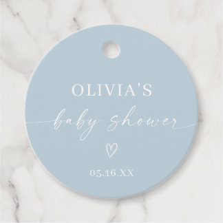 Simple Minimalist Baby Shower Favour Tags