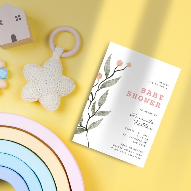 Simple Minimalist Baby Shower Invitation (Creator Uploaded)