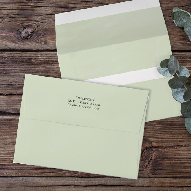 Simple Minimalist Basic Green Watercolor Envelope (Creator Uploaded)