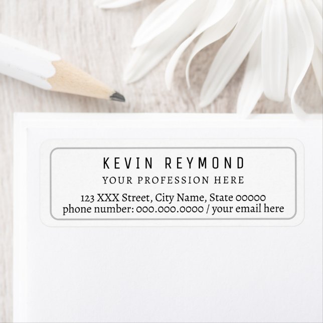 Simple Minimalist Basic White Professional Address (Insitu)