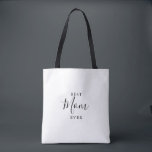 Simple Minimalist Best Mom Ever  Tote Bag<br><div class="desc">This simple minimalist best mom ever tote bag is the perfect gift to present your mother for mother's day. The simple and elegant design features classic and fancy script typography in black and white.</div>