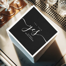 Simple Minimalist Black and White Bridal Shower