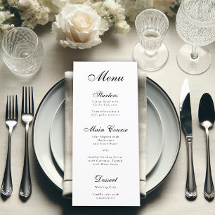 Simple Minimalist Black and White Elegant Script Menu