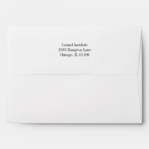 Simple Minimalist Black and White  Envelope