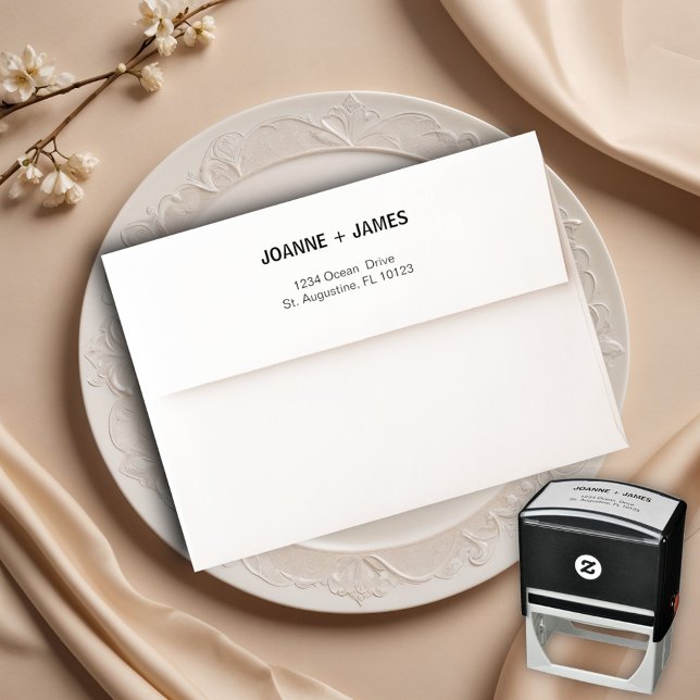 Simple Minimalist Black and White  Self-inking Stamp (Creator Uploaded)