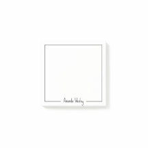 Simple Minimalist Black Monogram Full Name