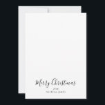 Simple Minimalist Black White Merry Christmas Holiday Card<br><div class="desc">This simple minimalist black white merry Christmas holiday card is perfect for a festive season celebration. The design features an elegant calligraphy font.</div>