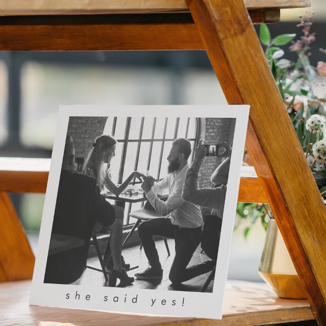 Simple Minimalist Black White Photo Fun Save The Date (Creator Uploaded)