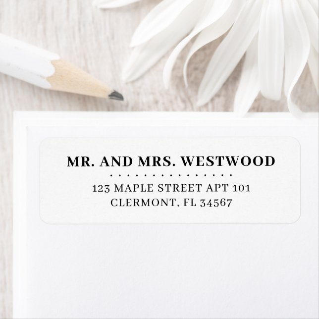 Simple Minimalist Black White Return Address (Insitu)