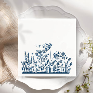 Simple Minimalist Blowing Dandelion Napkin