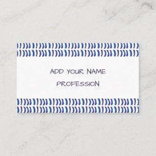 Simple Minimalist Blue Lines Business Card