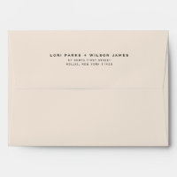 Simple Minimalist Bone Printed Return Address