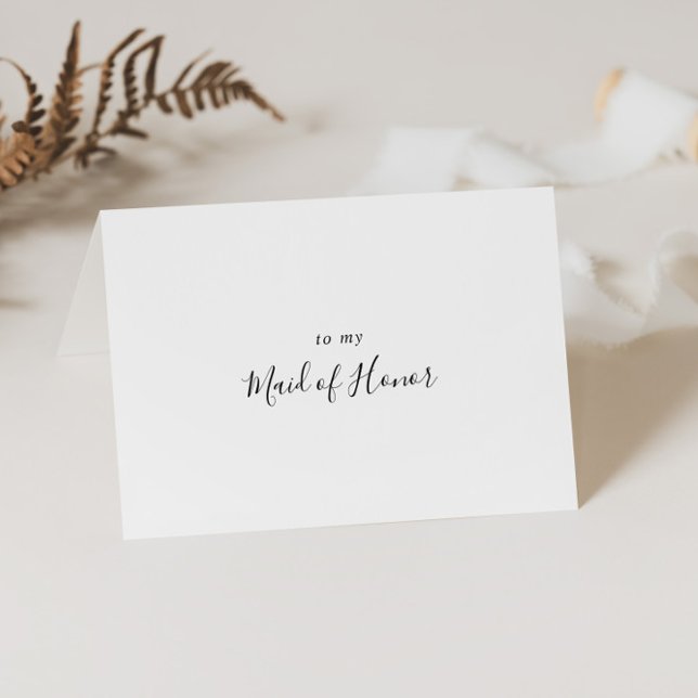 Simple Minimalist Bridal Party Thank You Card (Creator Uploaded)