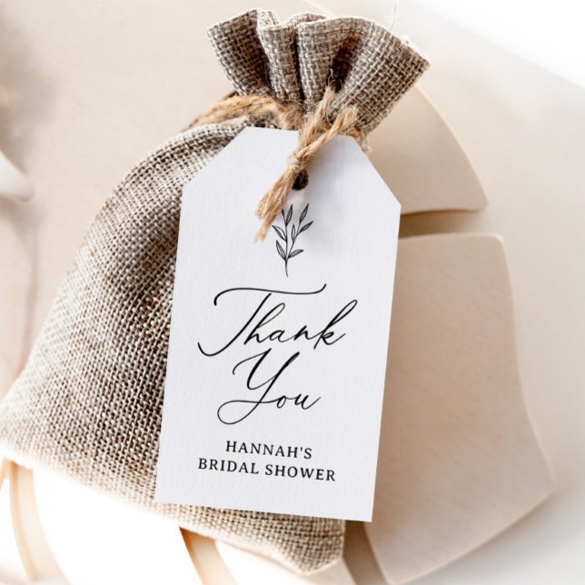 Simple Minimalist Bridal Shower Favour Tag (Creator Uploaded)