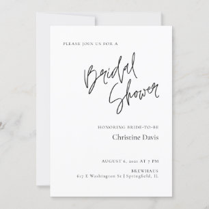 Simple Minimalist Bridal Shower invitation
