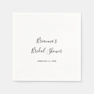 Simple Minimalist Bridal Shower Napkin
