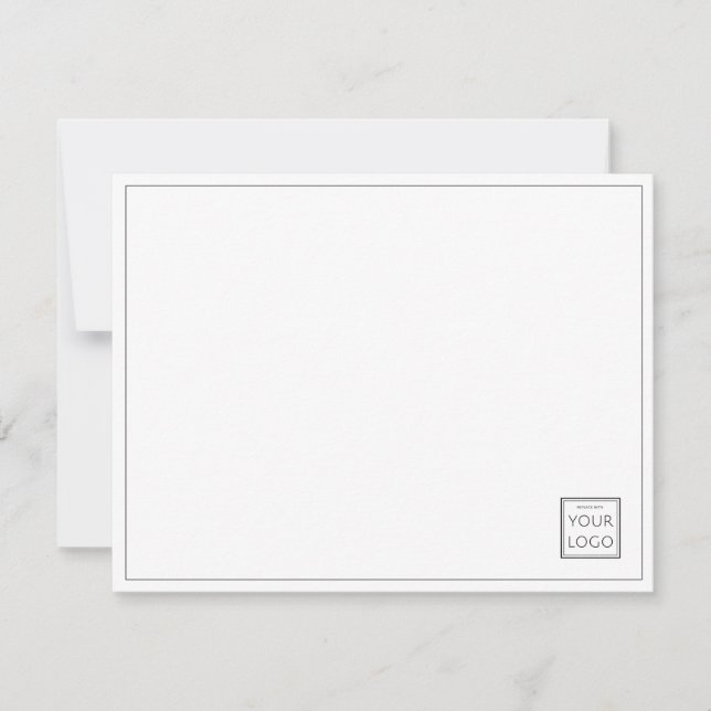 Simple Minimalist Business Company Logo Branded Card (Front)
