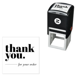 Simple Minimalist Business Customer Thank You Self-inking Stamp