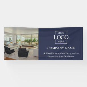Simple Minimalist Business Logo Professional Vinyl Banner