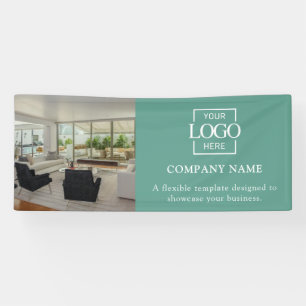 Simple Minimalist Business Logo Professional Vinyl Banner