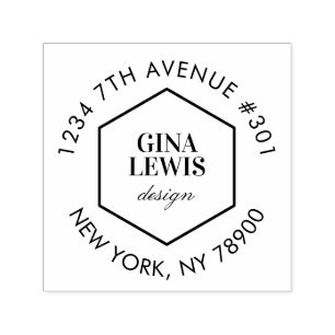 Simple Minimalist Business Return Address Stamp