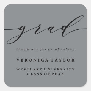SIMPLE MINIMALIST CALLIGRAPHY GRADUATION STICKER