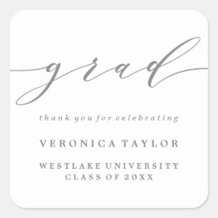 SIMPLE MINIMALIST CALLIGRAPHY GRADUATION STICKER